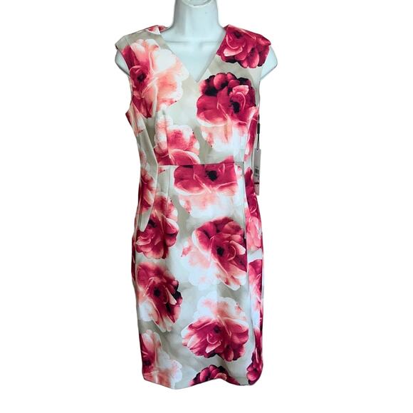 Calvin Klein Bold Flowers Dress Women’s 6 Petite NEW - Picture 1 of 10